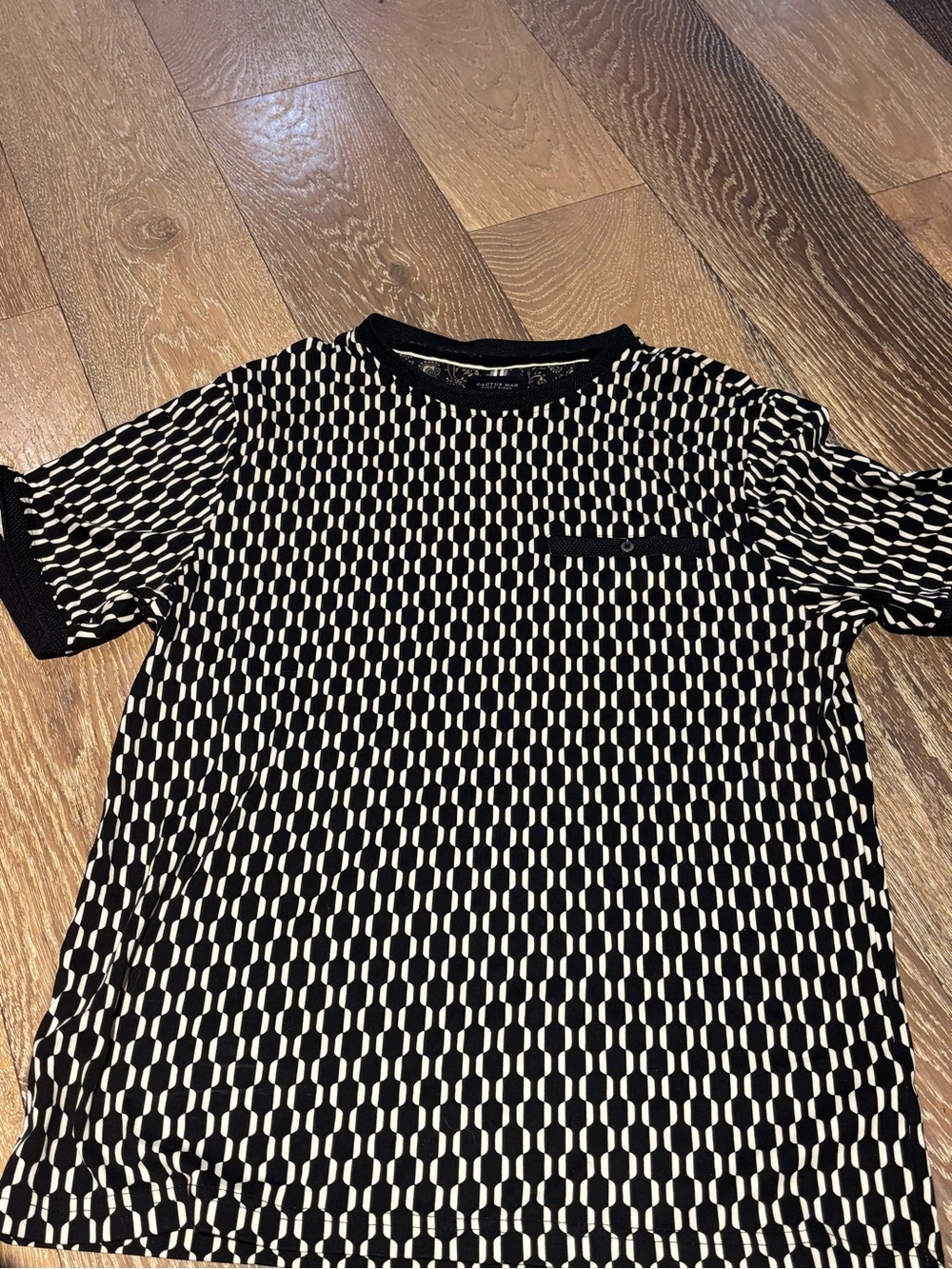 Cactus Man Black & White Geometric Short Sleeve Tee